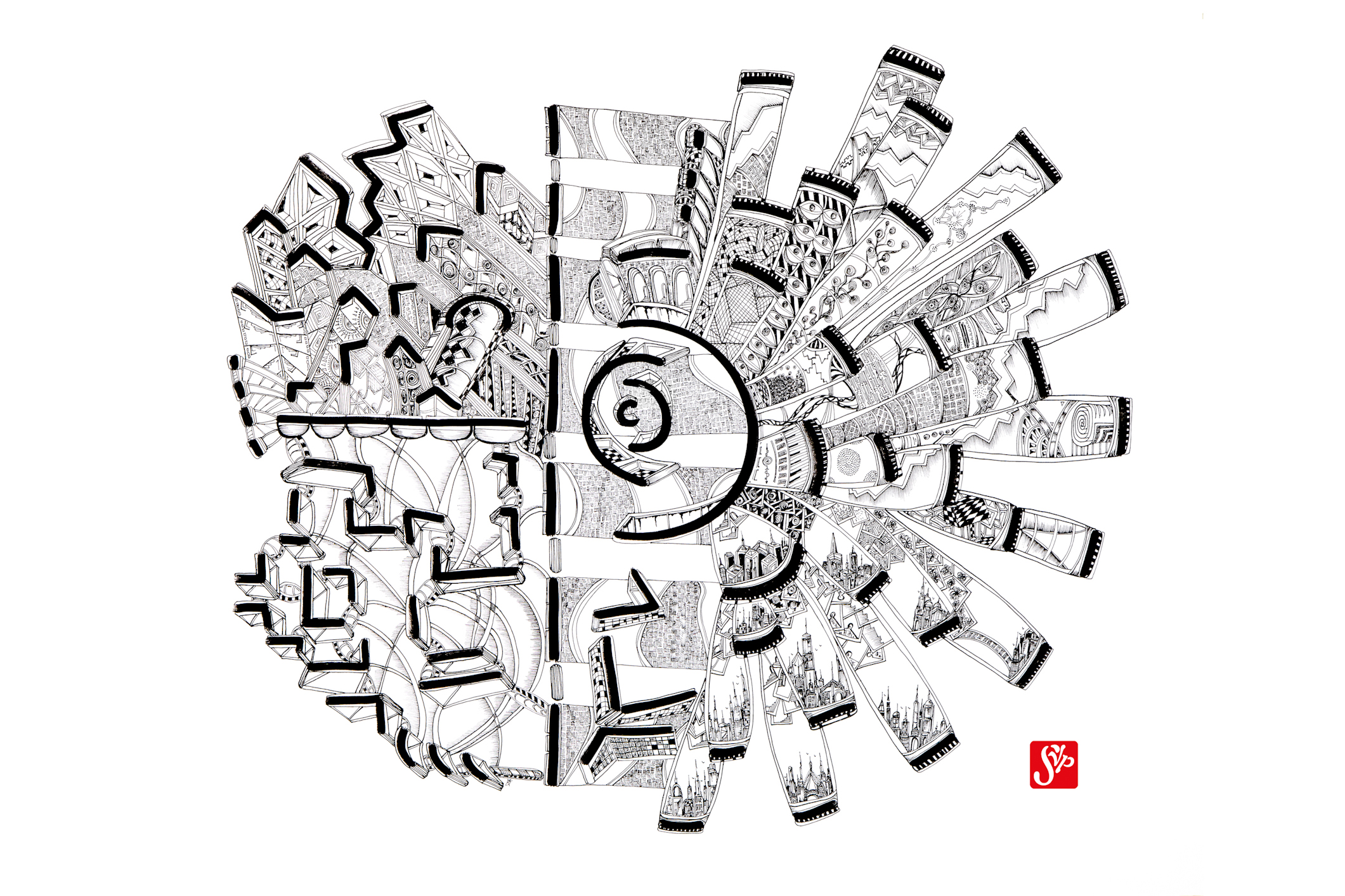 Toekomst Pen and Ink-11